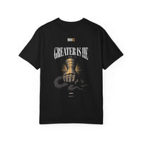 Greater Is He tee view 2