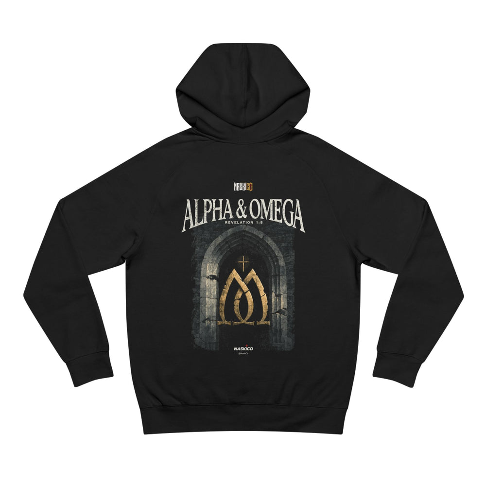 Alpha & Omega back print detail