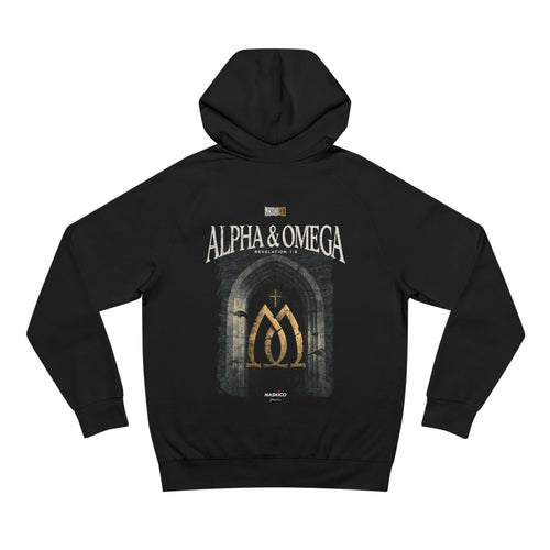 Alpha & Omega Hoodie back print — NaskiCo Christian streetwear