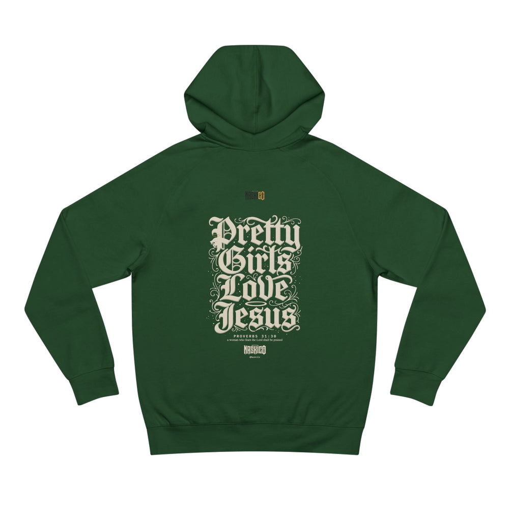 Pretty Girls Love Jesus back print detail