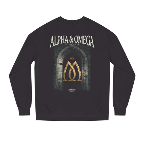 Alpha & Omega Crewneck back print — NaskiCo Christian streetwear