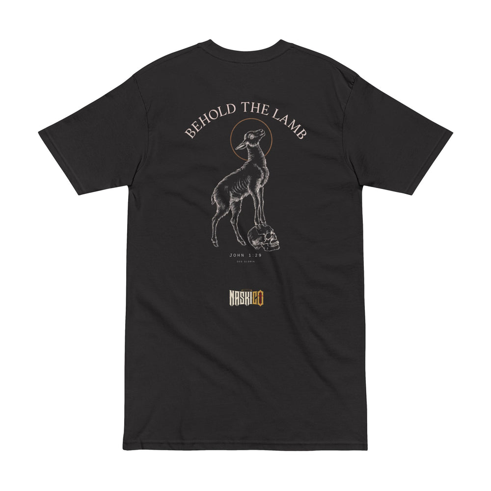 Behold The Lamb back print detail