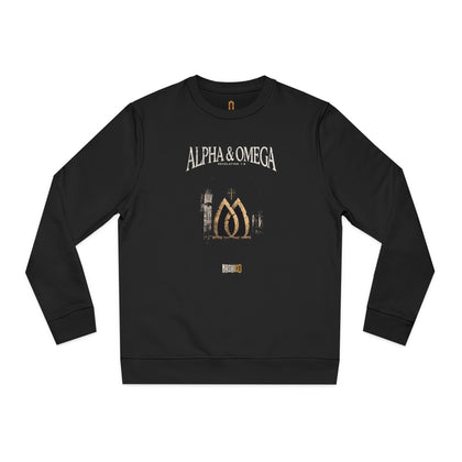 Alpha & Omega · Front-Print Oversized Crewneck