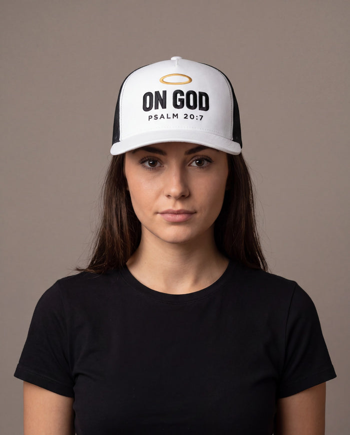 On God · Snapback Trucker Cap · Light view 2