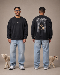 Alpha & Omega crewneck view 1