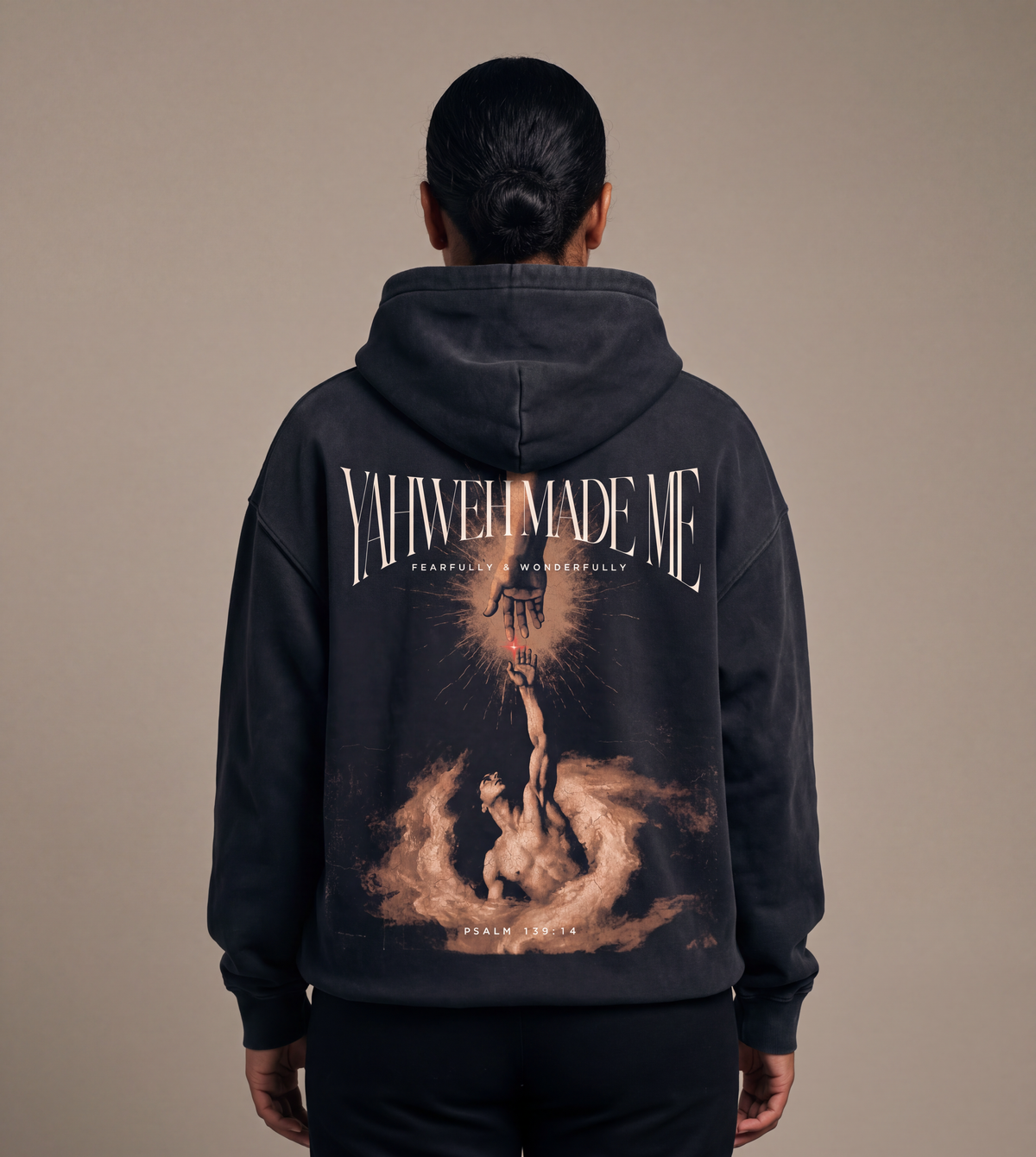 Yahweh Made Me hoodie, NaskiCo Christian streetwear