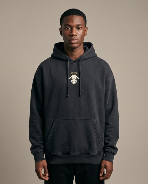 He Is Risen Hoodie back print — NaskiCo Christian streetwear