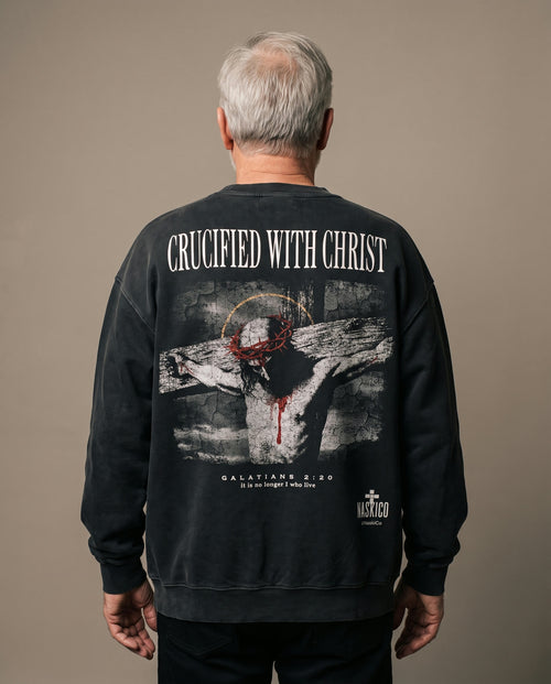 Crucified With Christ Crewneck worn