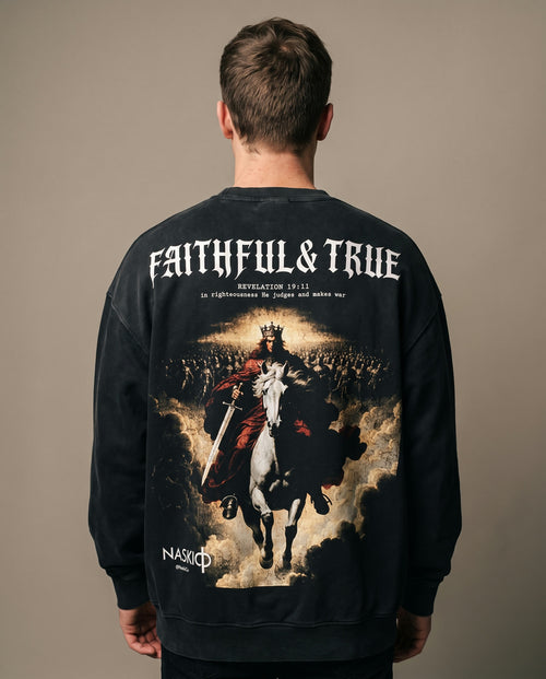 Faithful & True Crewneck worn