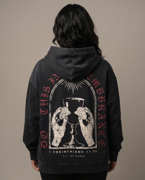 Do This In Remembrance Hoodie worn