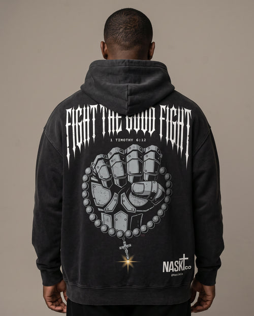 Fight The Good Fight Hoodie worn