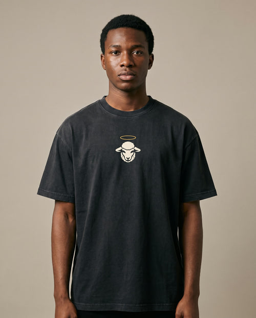 All I Need Is God Heavyweight Tee back print — NaskiCo Christian streetwear