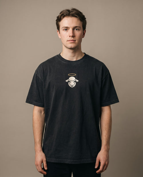 Faithful & True Heavyweight Tee back print — NaskiCo Christian streetwear