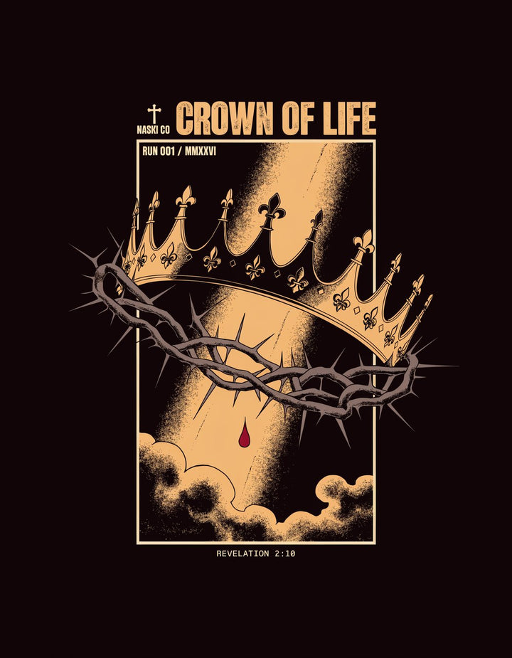 Crown Of Life — NaskiCo Christian scripture tee & wall art, Rev 2:10