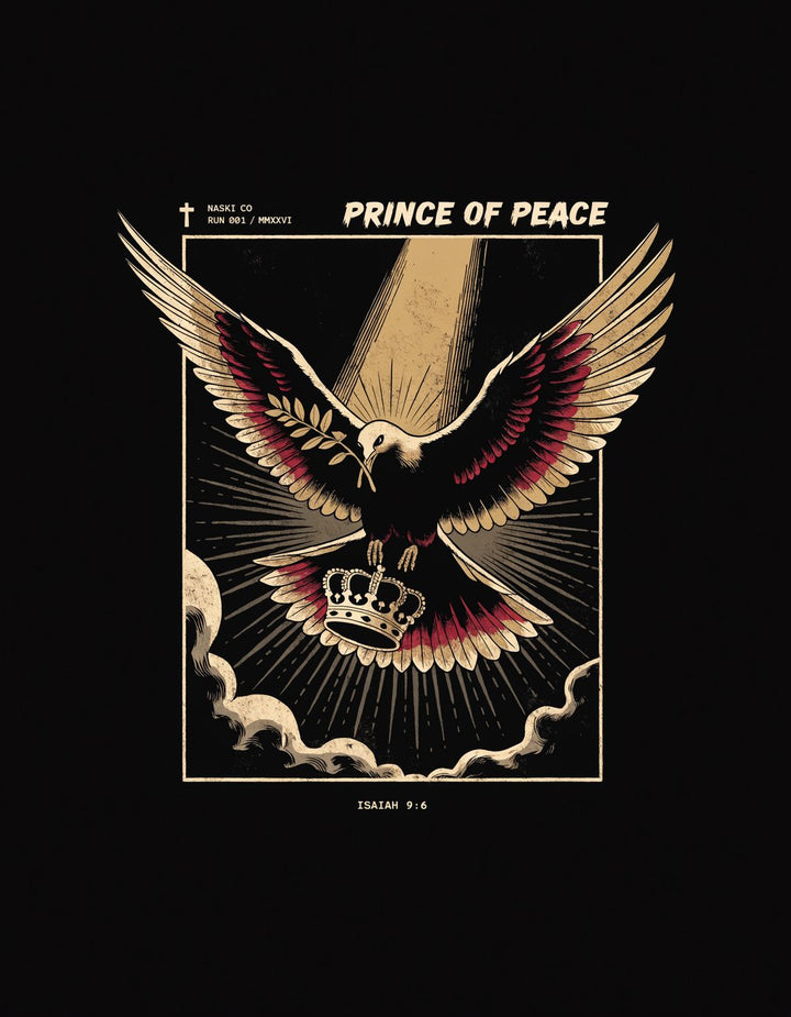 Prince Of Peace — NaskiCo Christian scripture tee & wall art, Isa 9:6
