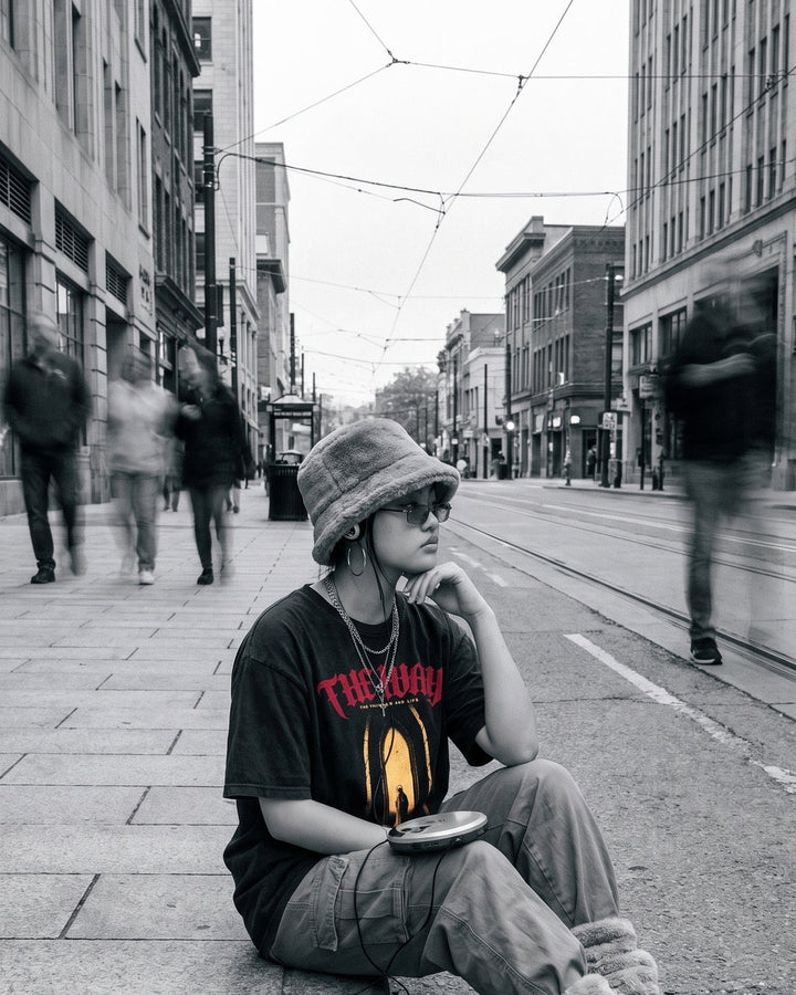 Suki wearing the NaskiCo The Way scripture streetwear tee, John 14:6